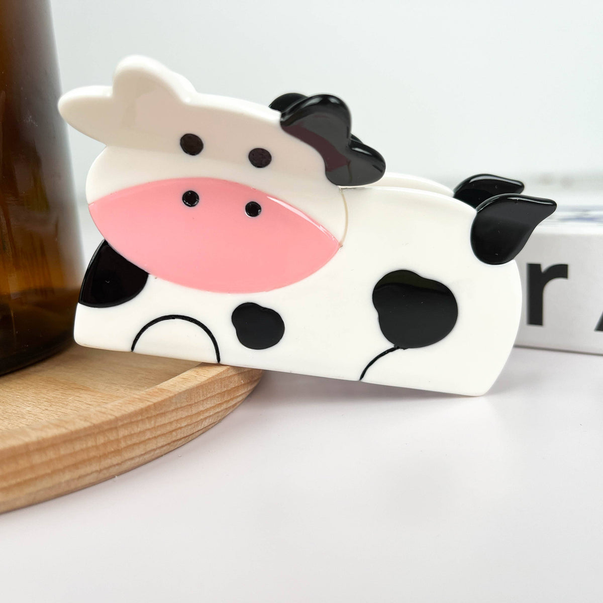 Cow Acetate Hair Clip