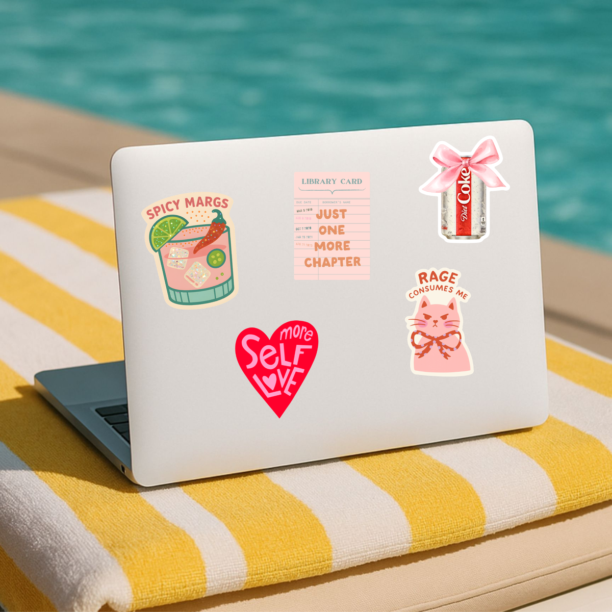 Diet Coke Bow Vinyl Sticker
