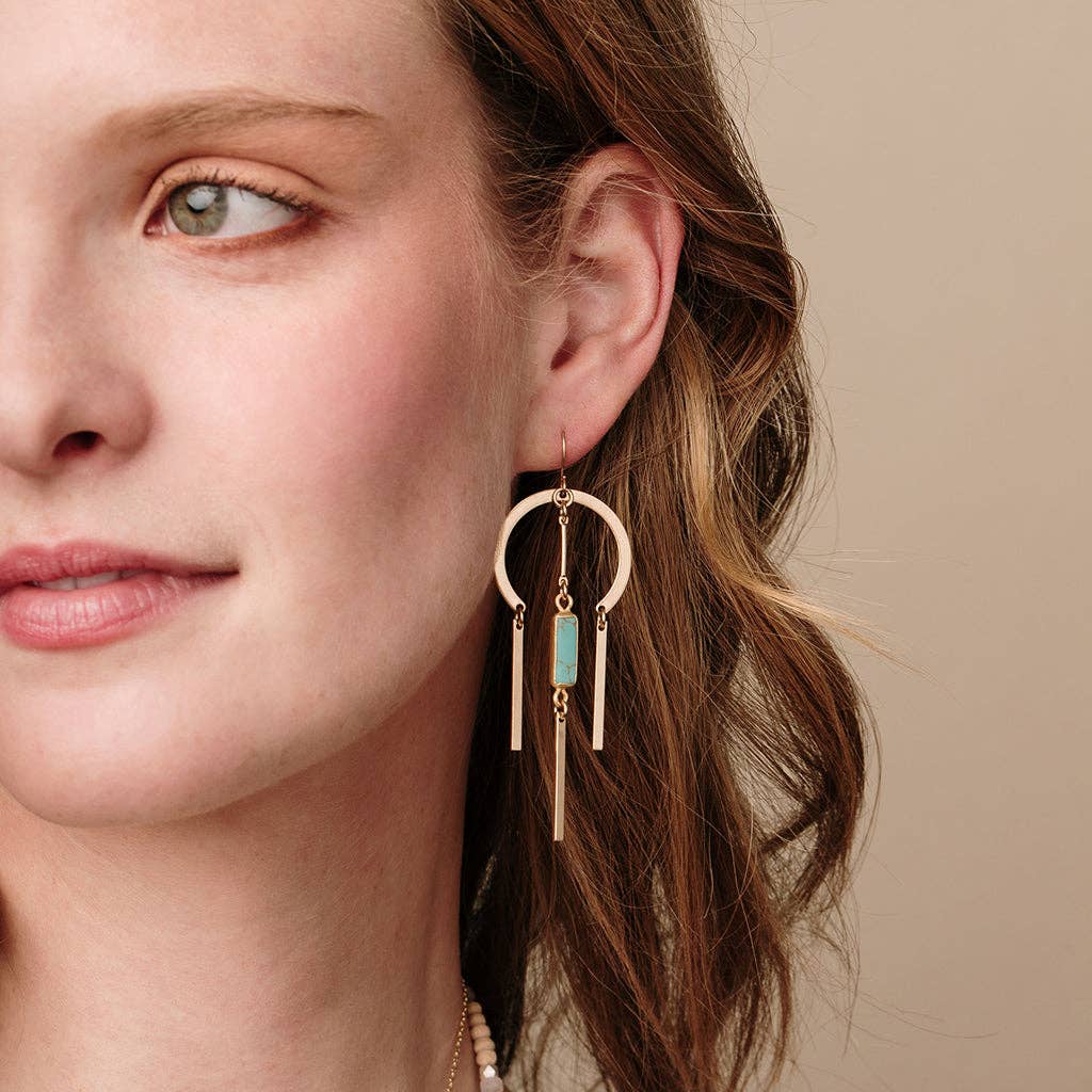Dream Stone Earring - Turquoise/Silver
