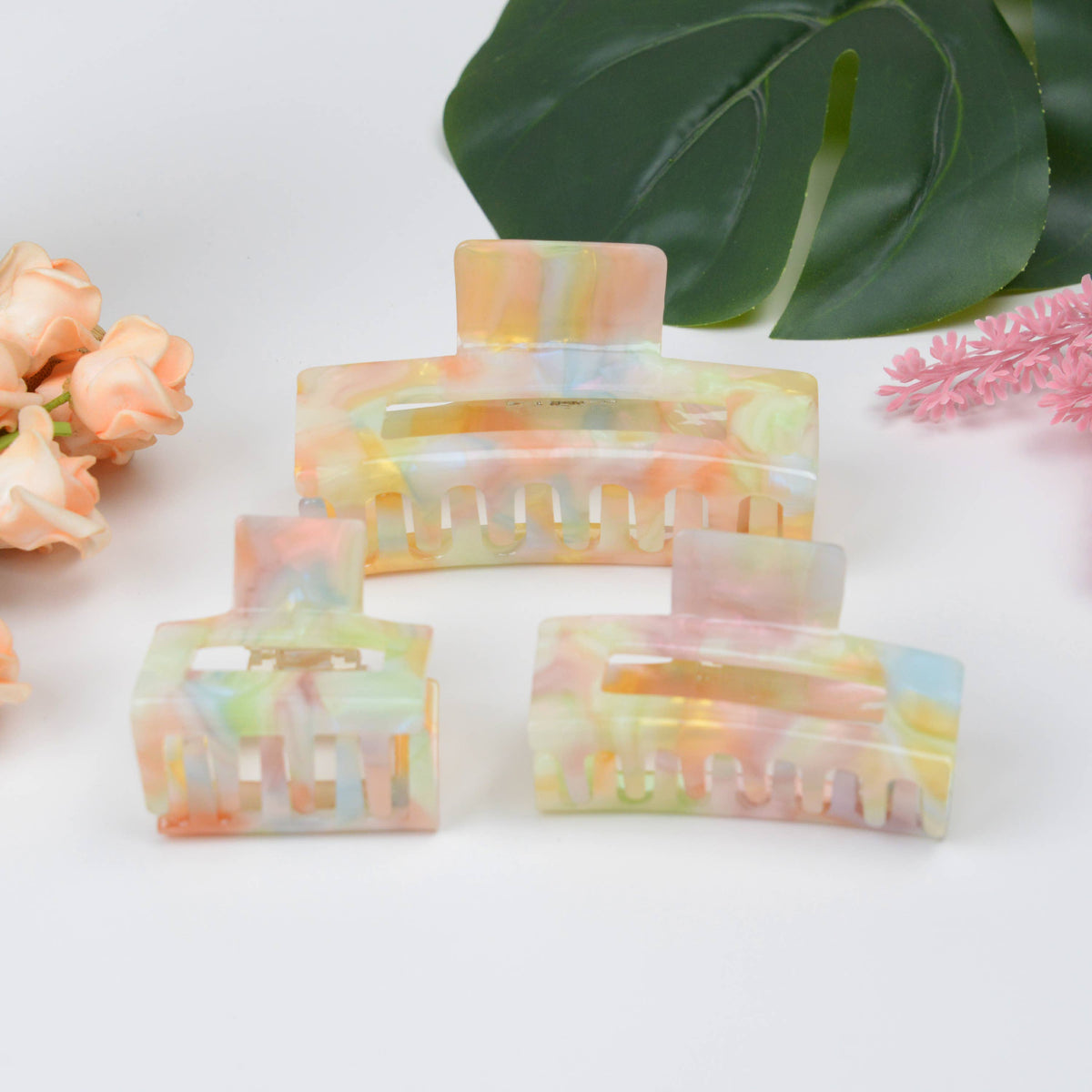 Magic color acetate large square Hair Claw Clip