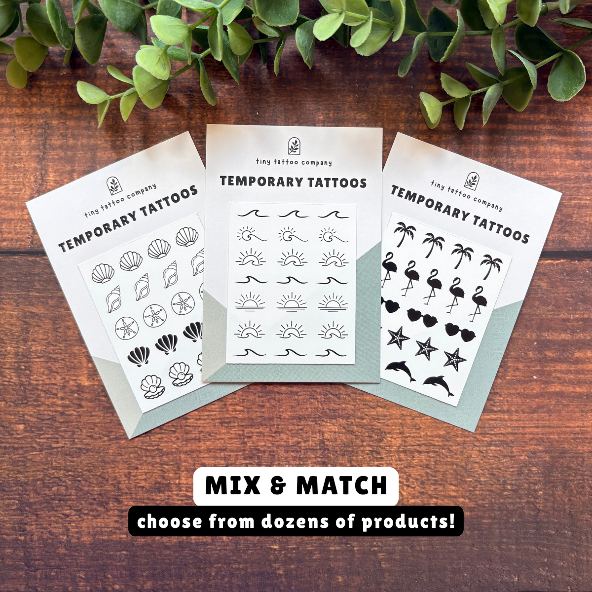 Mini Sun & Waves Temporary Tattoo Pack ☀️