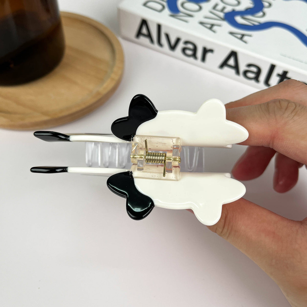 Cow Acetate Hair Clip