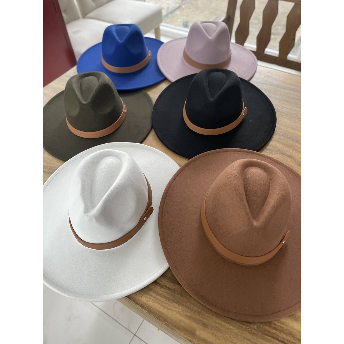 Structured Wide Brim Panama Hat in Vegan Felt