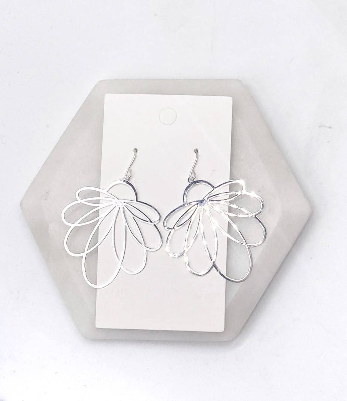 Silver Loopy Metal Earrings