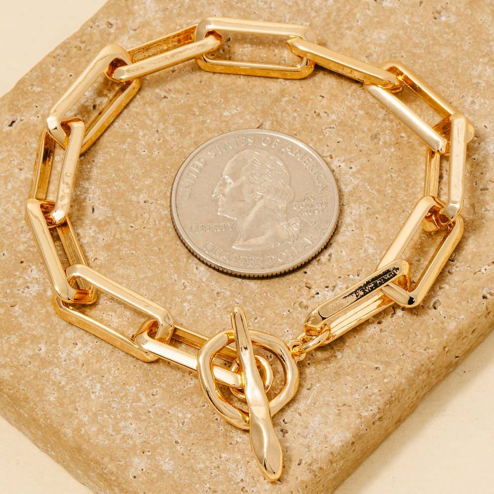 Rectangle Toggle Chain Bracelet