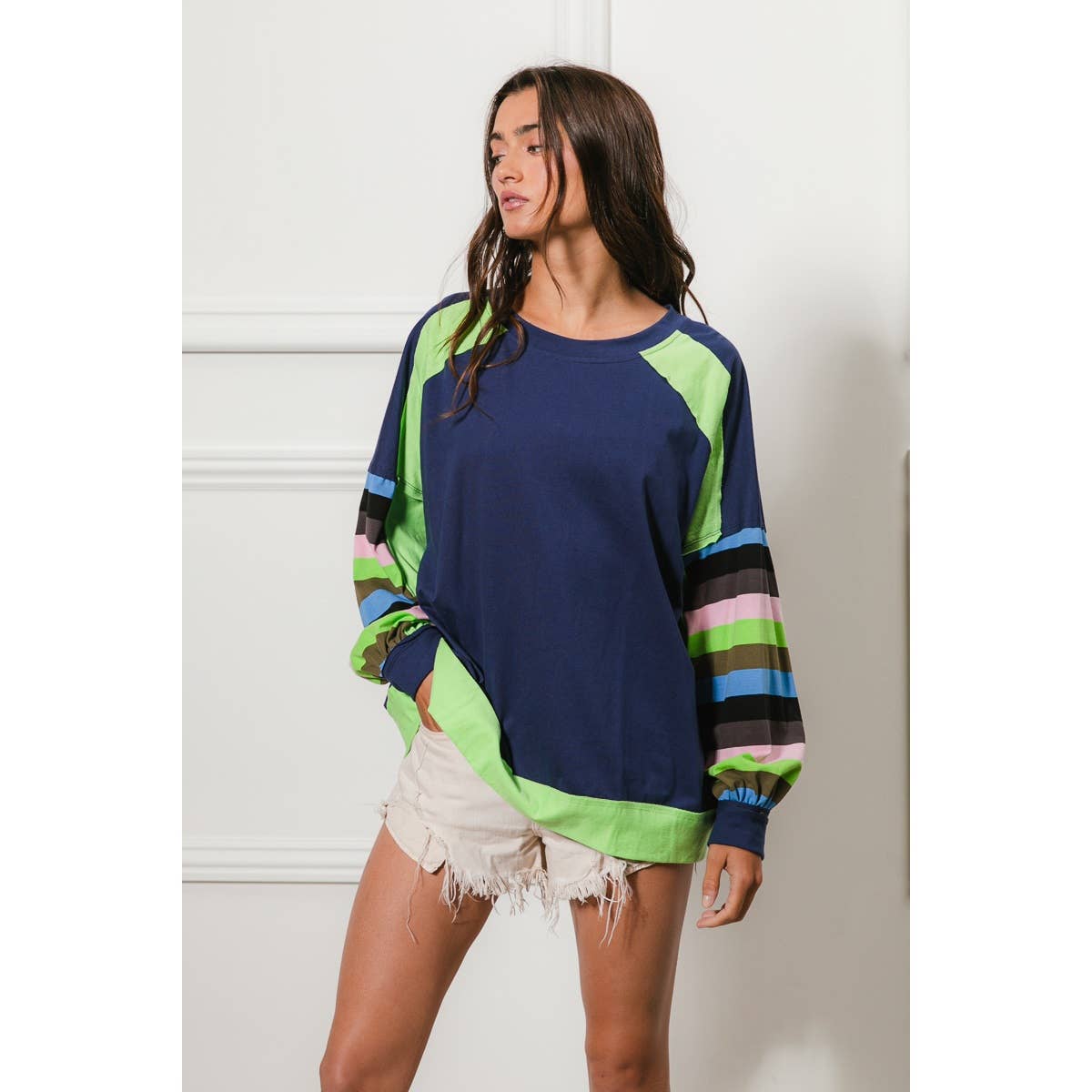 Colorblock Sweatshirt Top