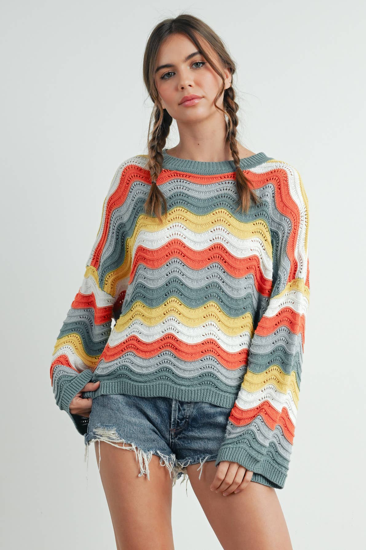Color Block Sweater - BMW7639