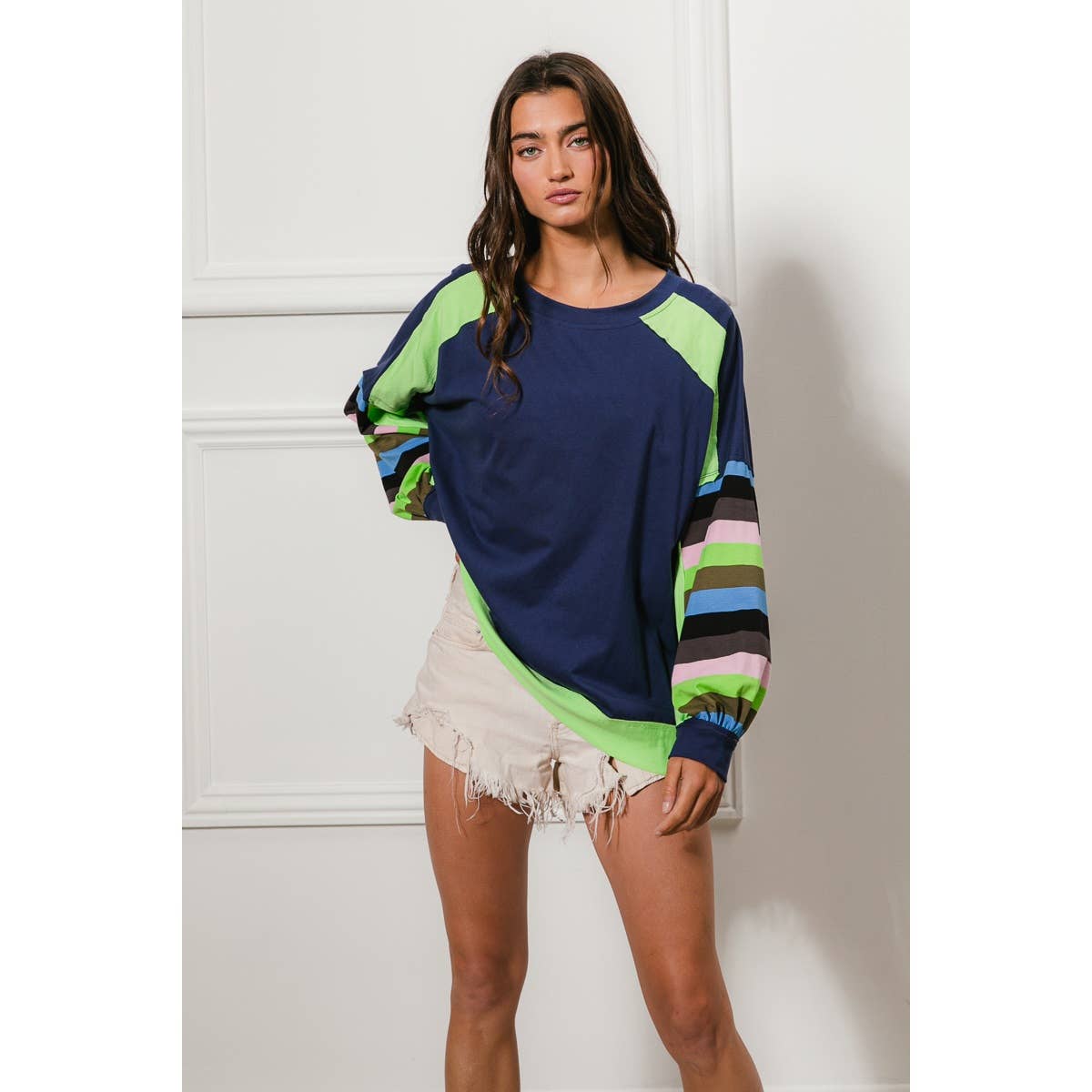 Colorblock Sweatshirt Top