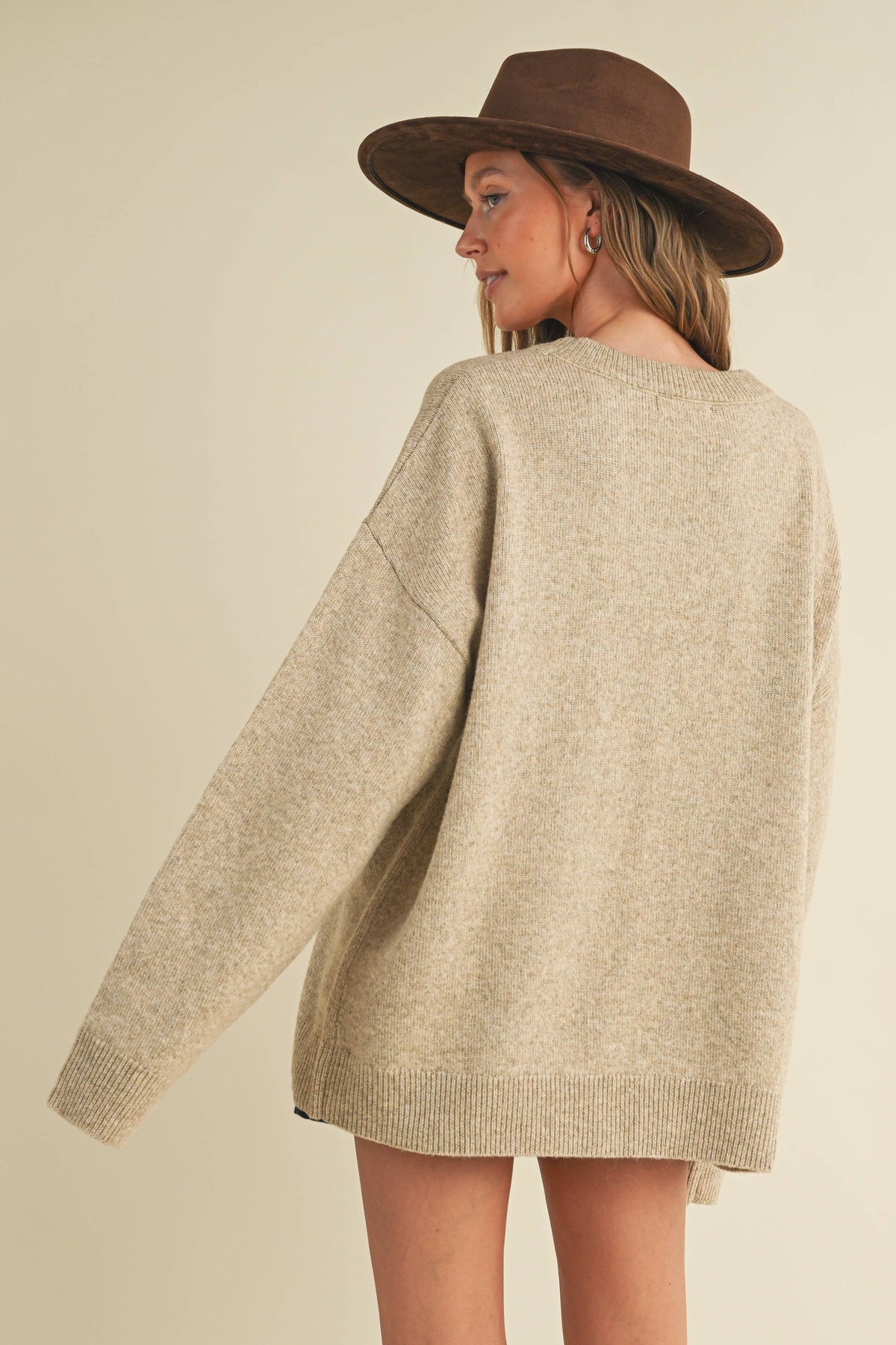 Western Cowboy Boot & Hat Graphic Knit Sweater