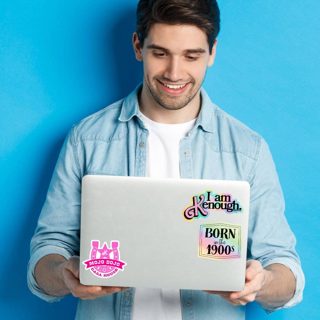 Born in the 1900s Holographic Vinyl Sticker Retro Nostalgia