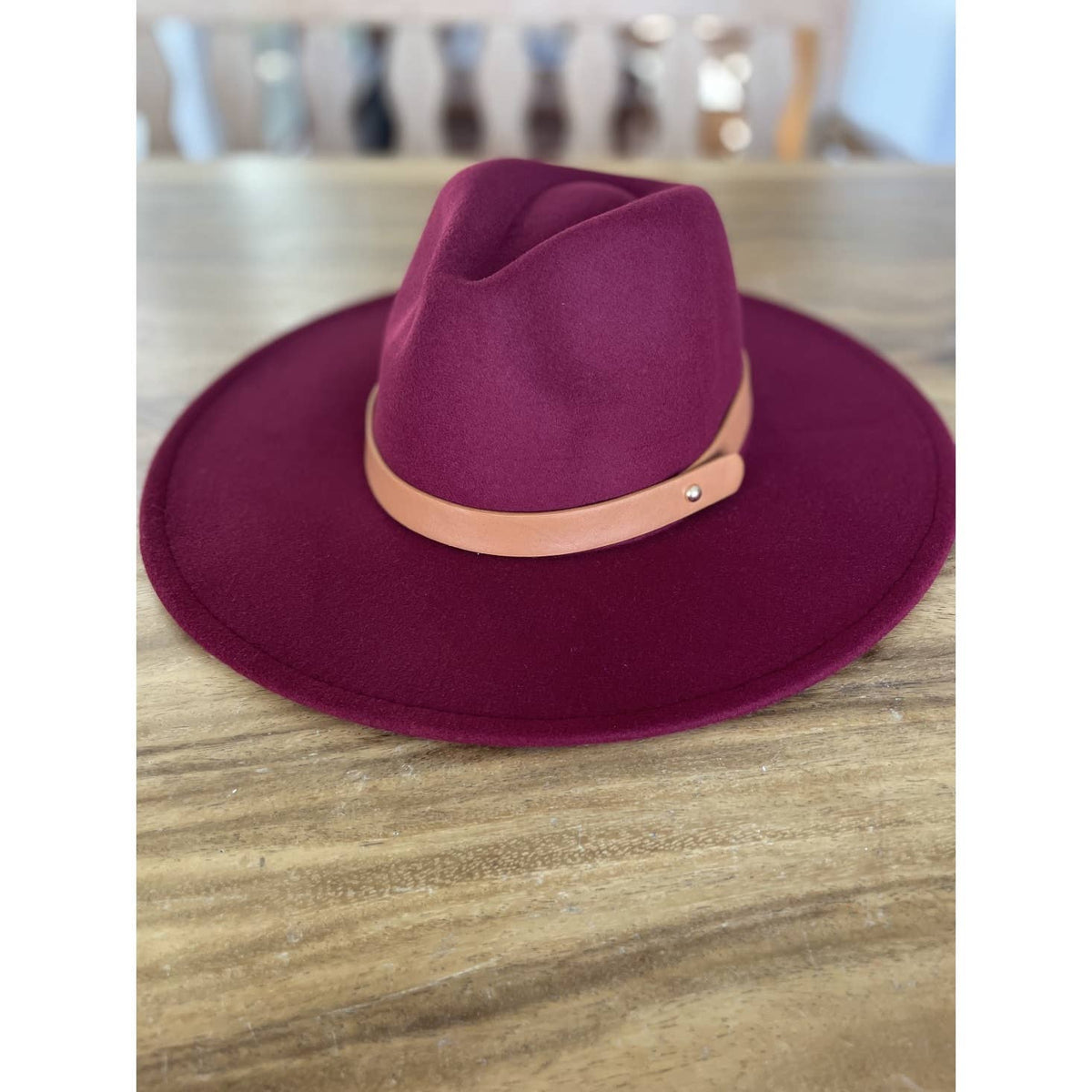 Structured Wide Brim Panama Hat in Vegan Felt