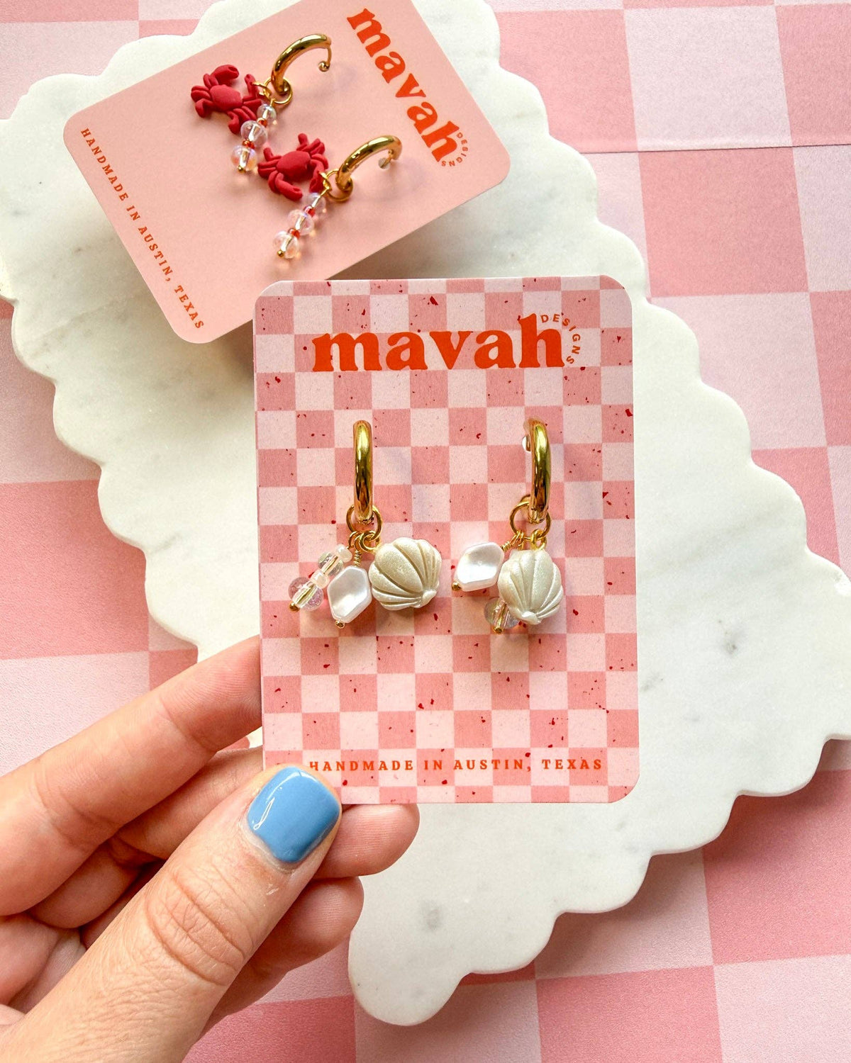 Summer Coastal Charm Hoops
