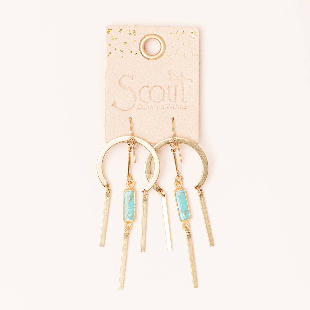 Dream Stone Earring - Rose Quartz/Silver