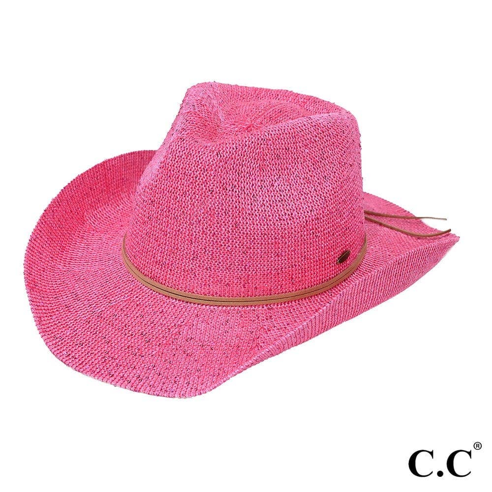 Sequin Cowboy Hat with Suede-Style Band