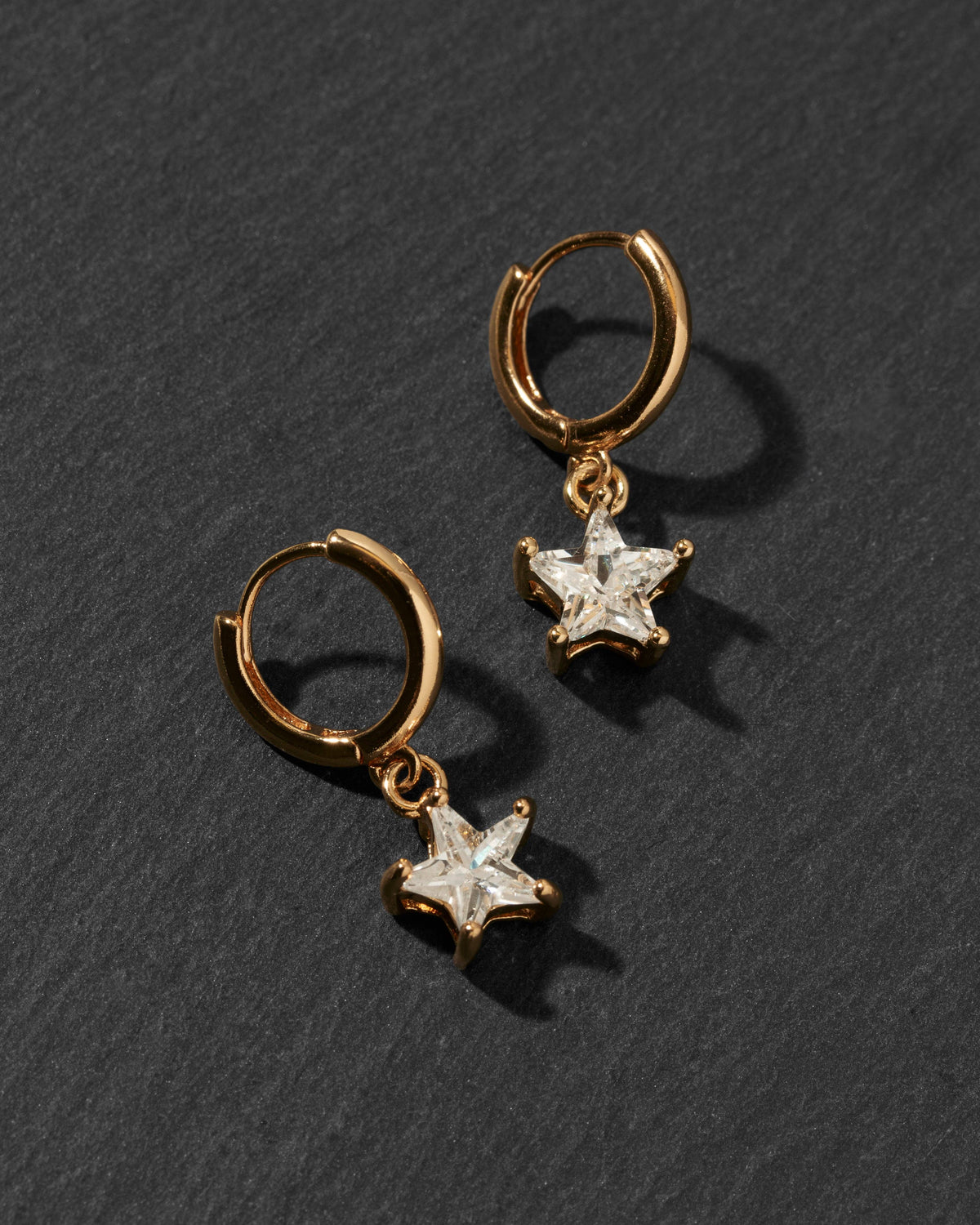 Starlight CZ Huggie Hoop Earrings