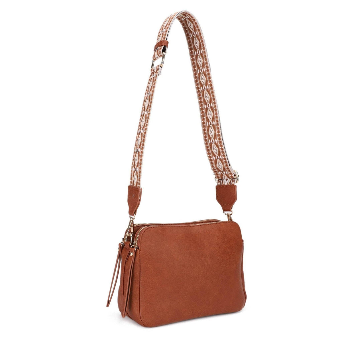 Mila Three-Compartment Crossbody Bag