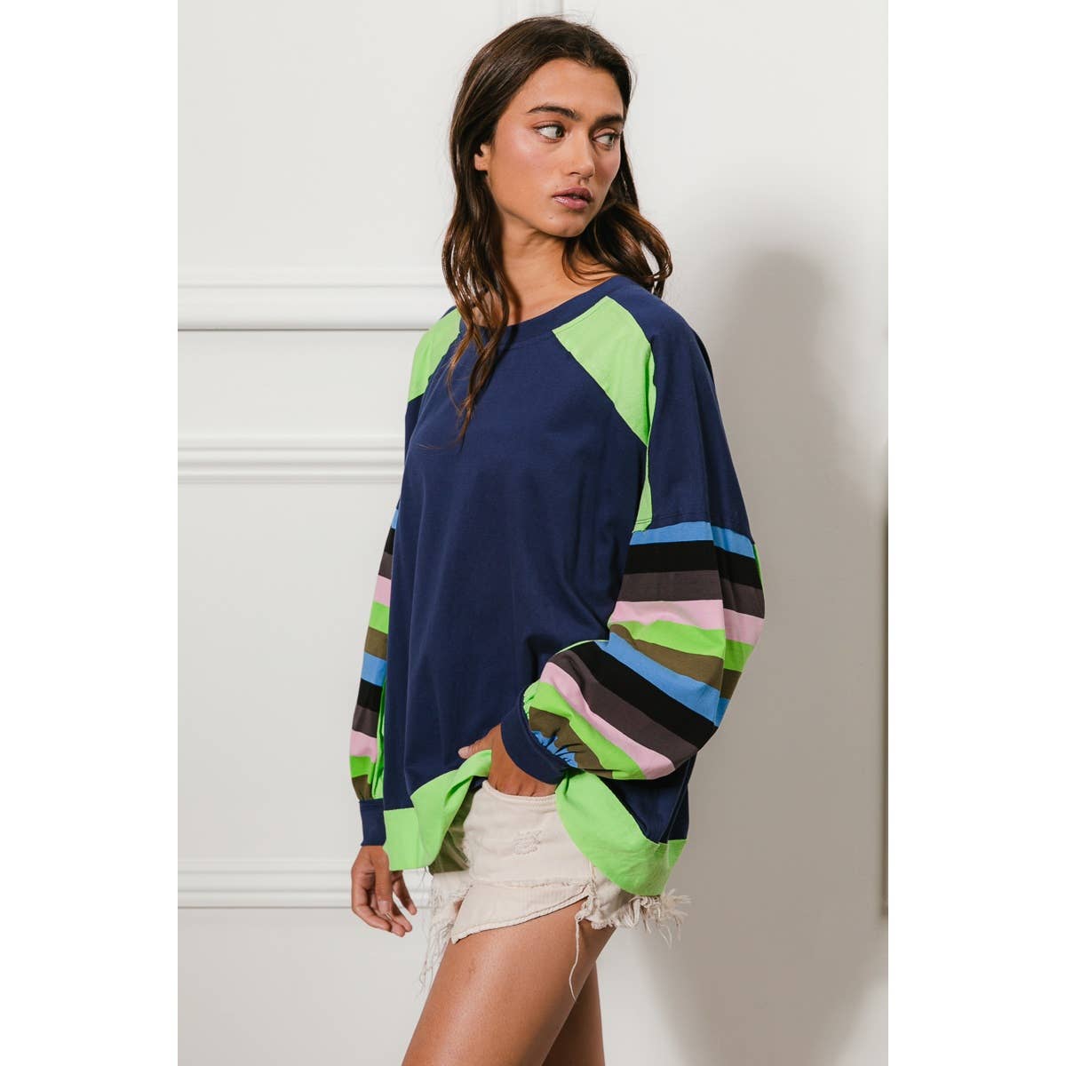 Colorblock Sweatshirt Top
