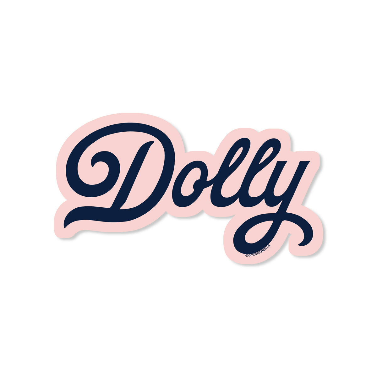 Dolly Script Waterproof Sticker