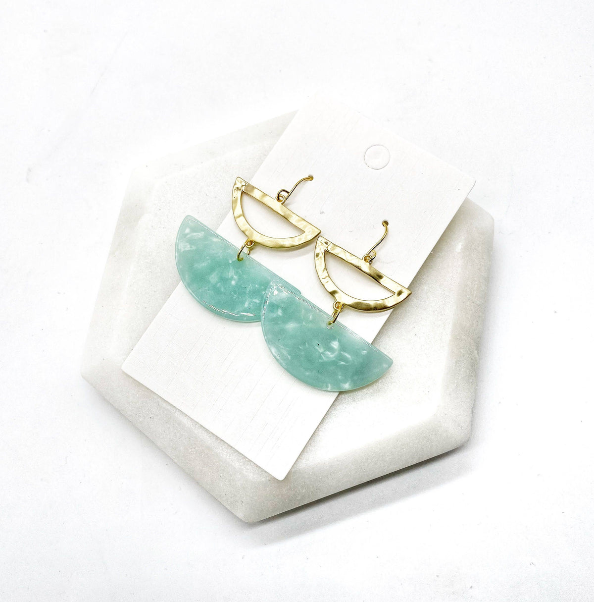 Mint Green Luna Earrings
