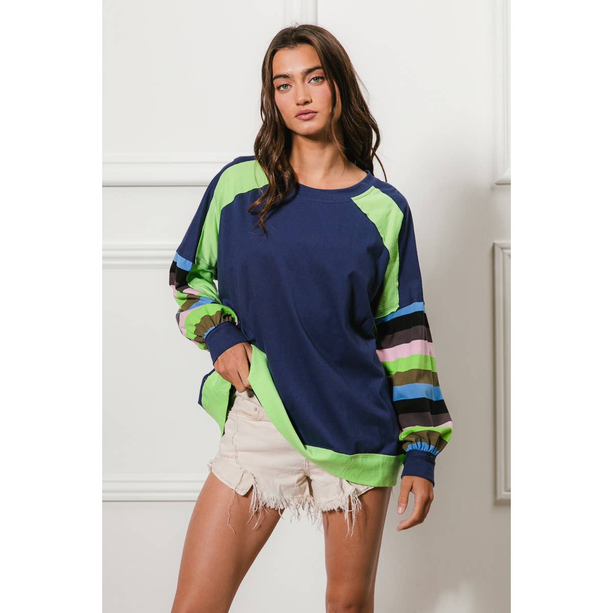 Colorblock Sweatshirt Top