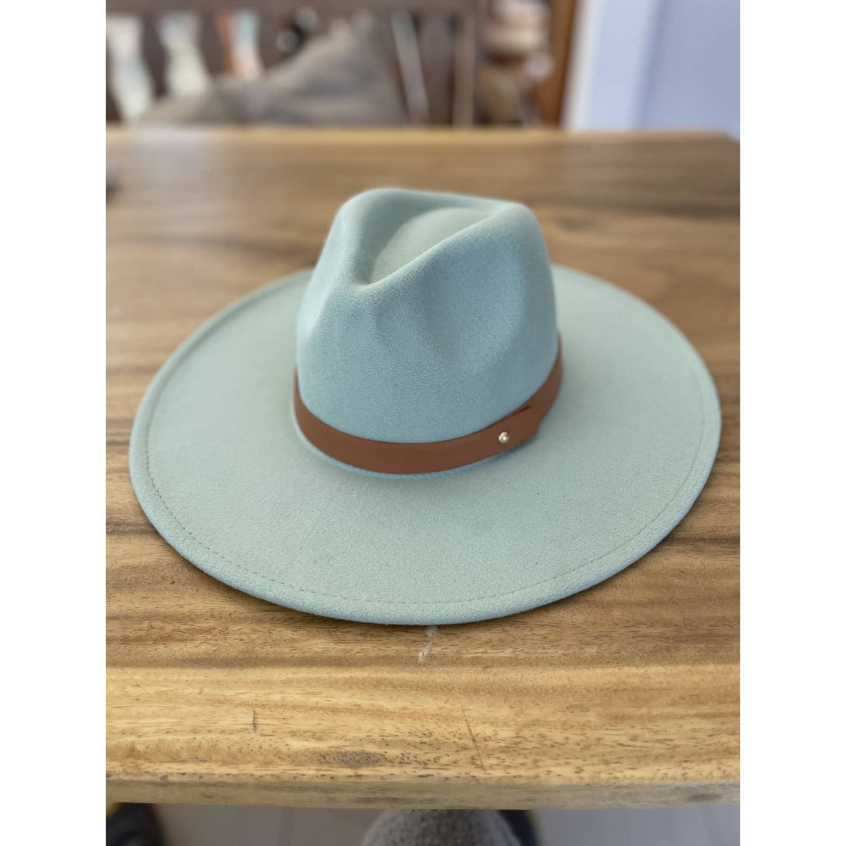 Structured Wide Brim Panama Hat in Vegan Felt