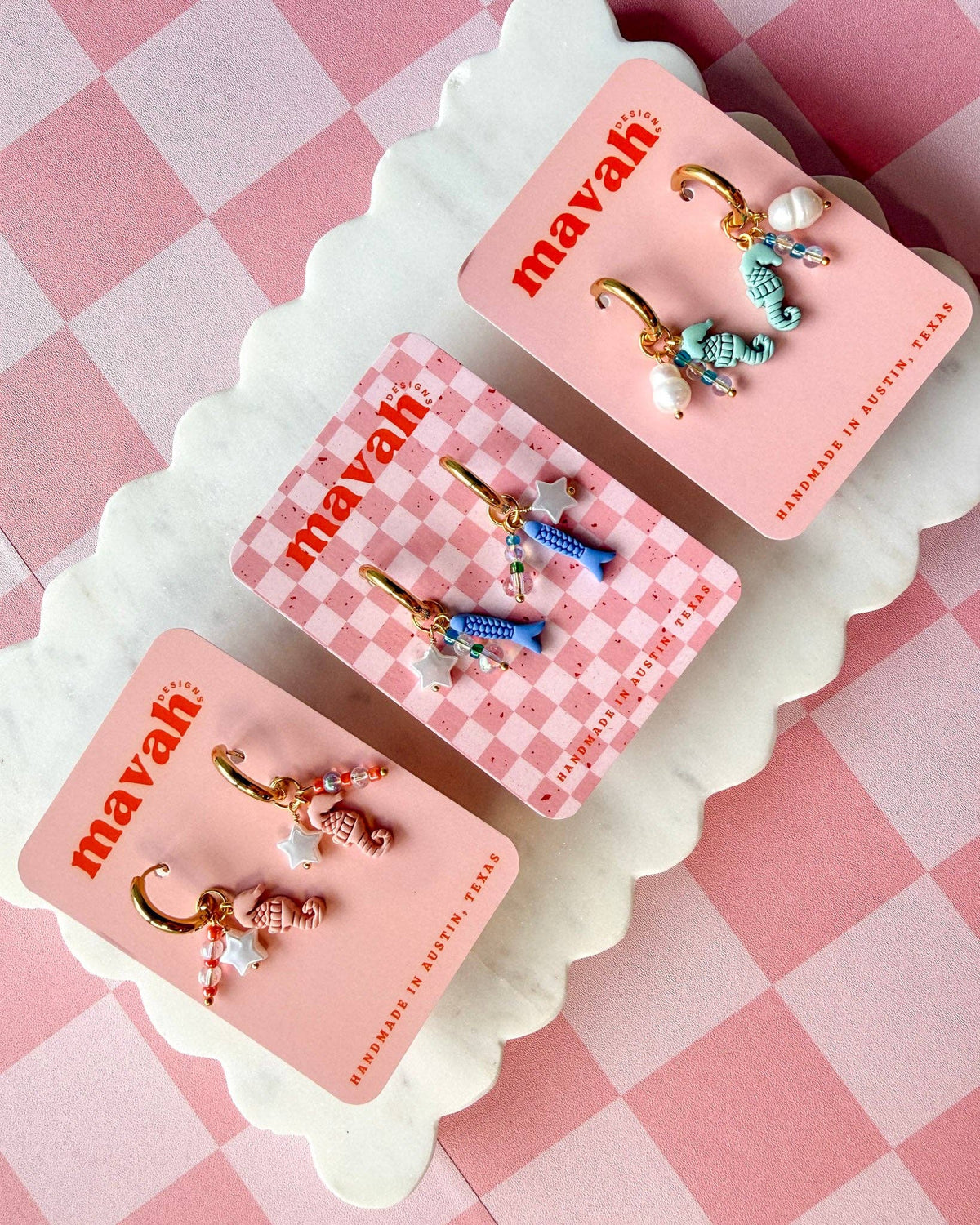 Summer Coastal Charm Hoops