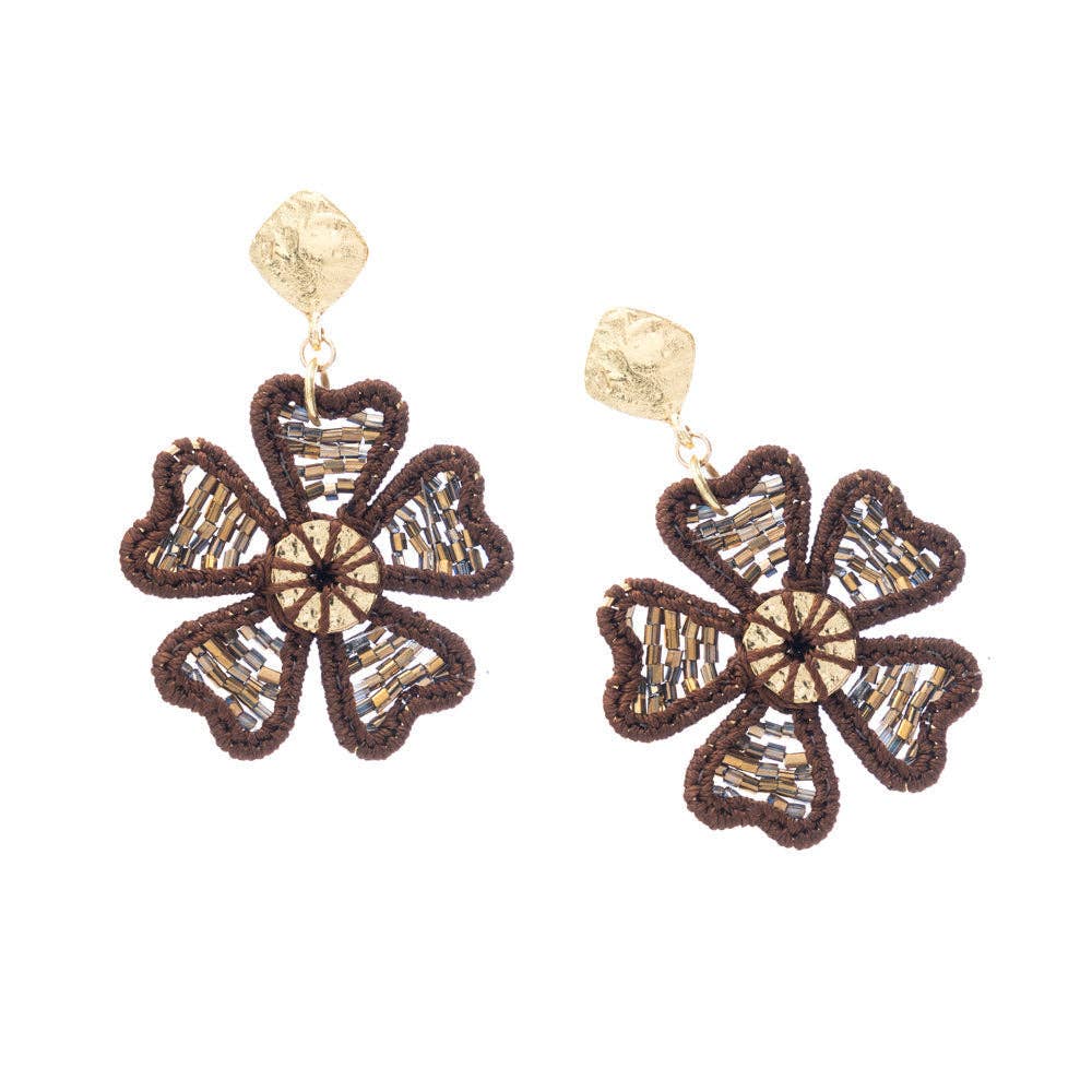 Petal & Thread Floral Earrings