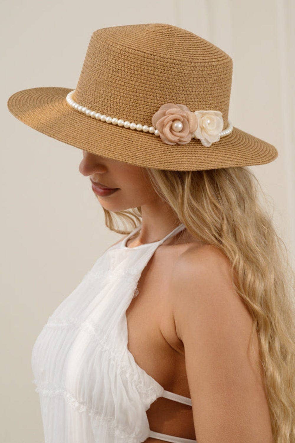 Minnie Pearl-Flower Panama Hat
