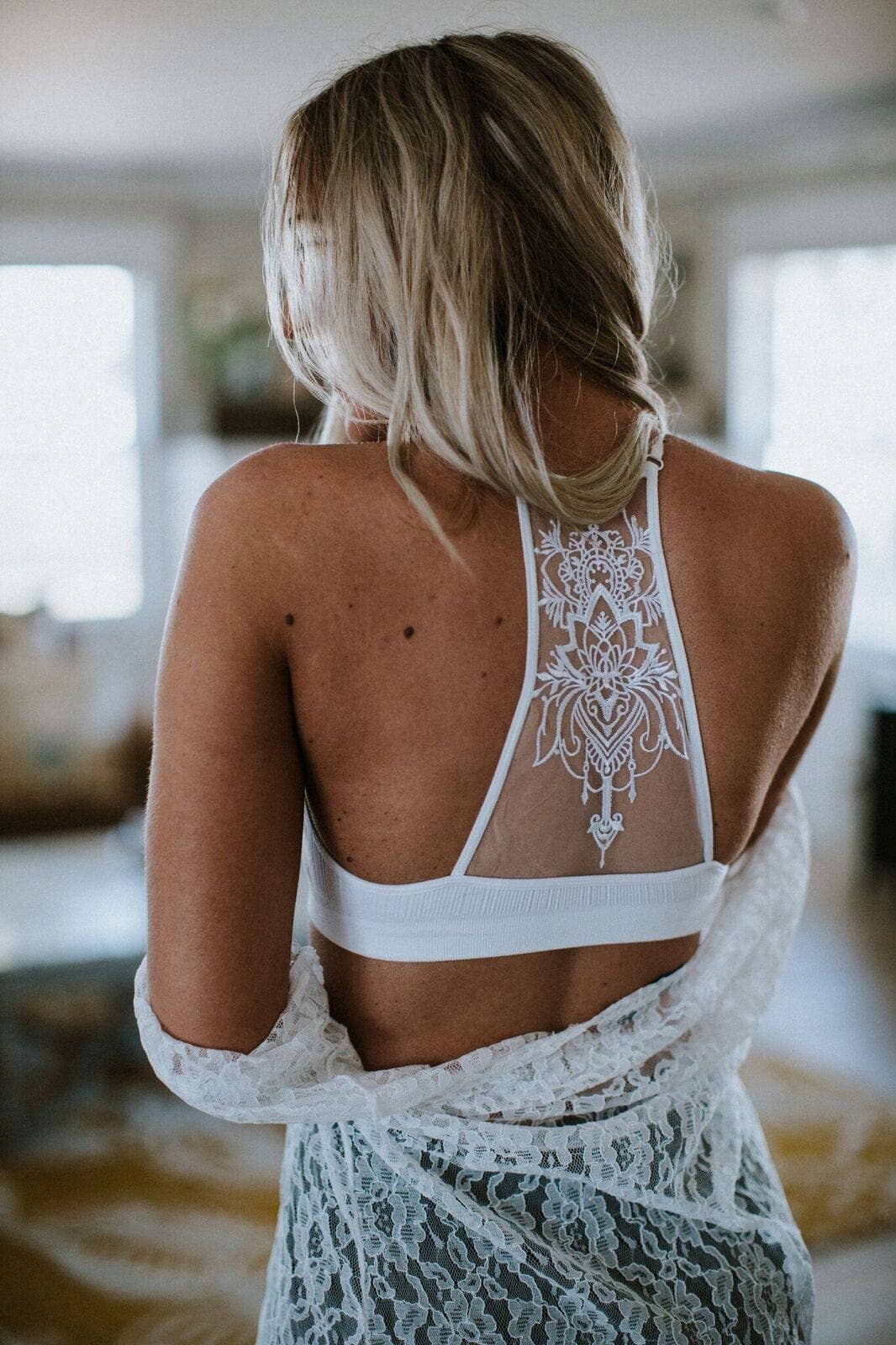 2/3X / Tattoo Bralette - White