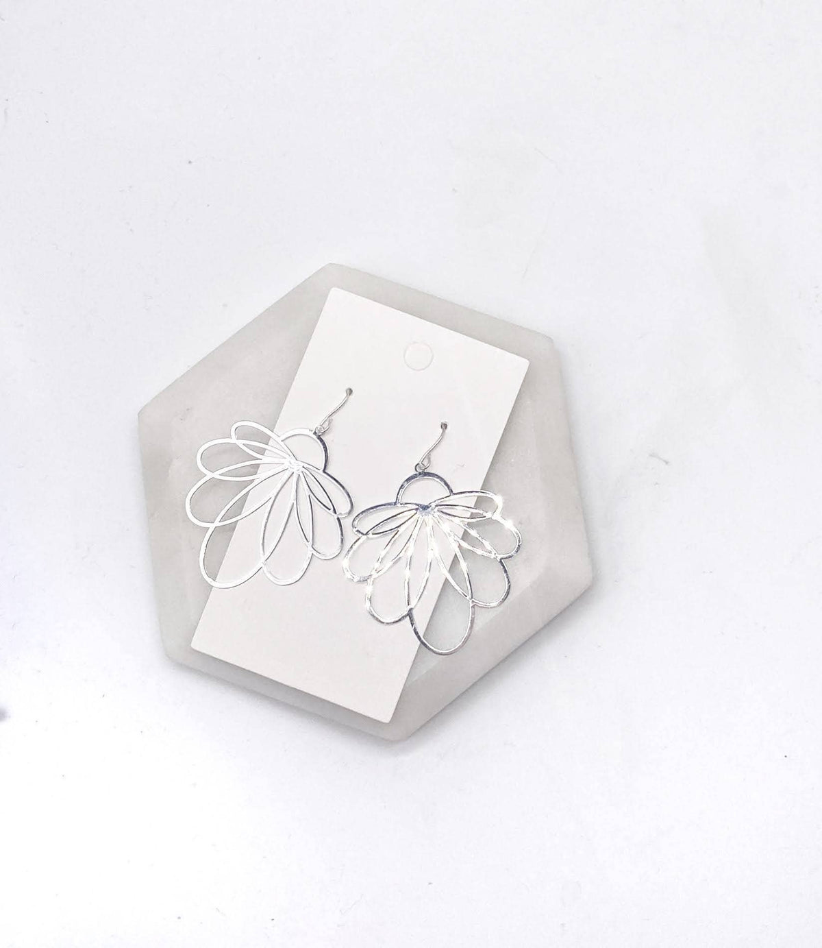Silver Loopy Metal Earrings