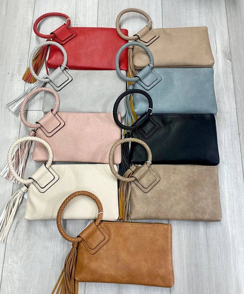 Soft Vegan Leather Wristlet/Clutch