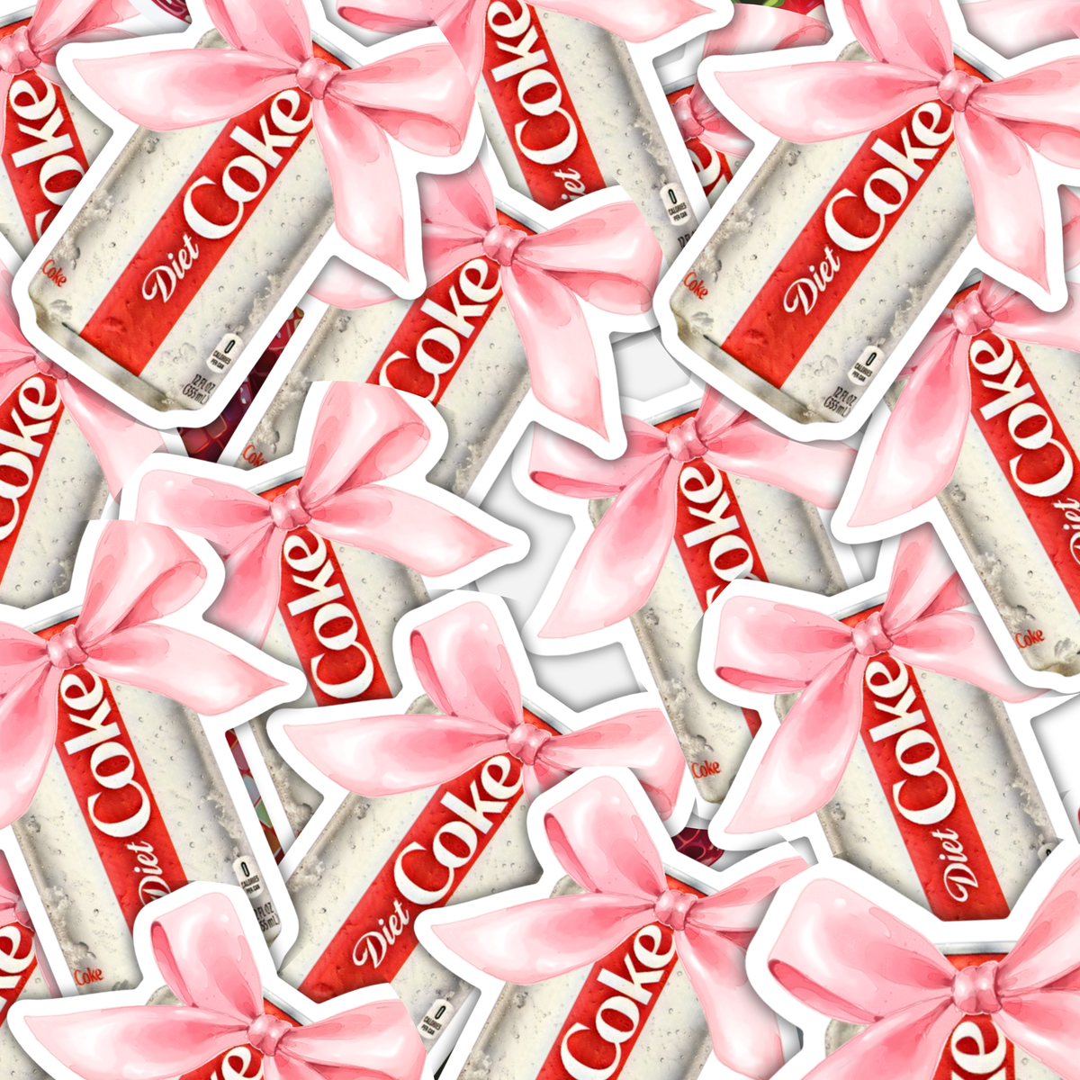 Diet Coke Bow Vinyl Sticker