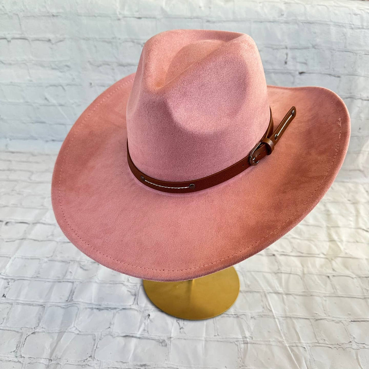 Vegan Suede Cattleman Cowboy Hat