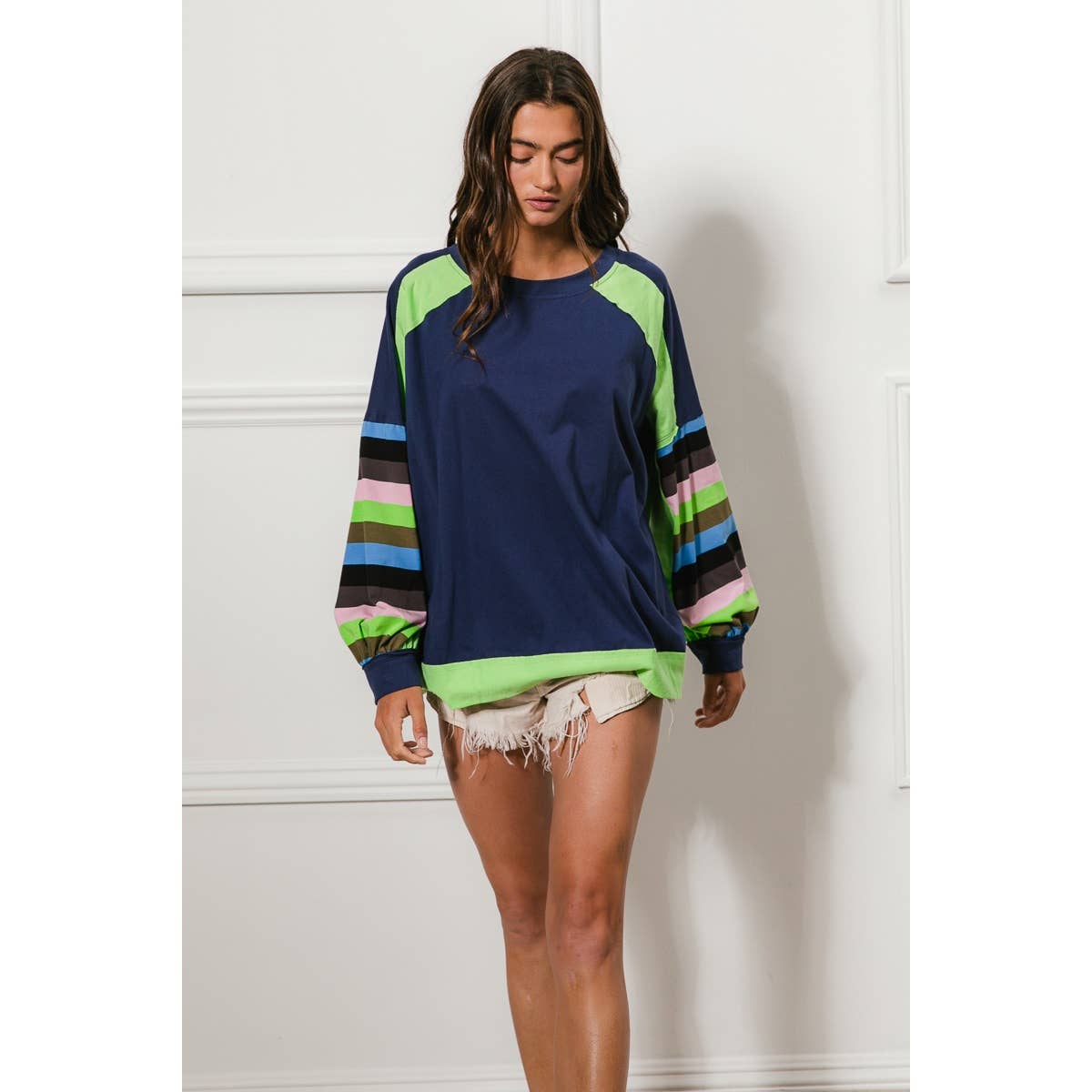 Colorblock Sweatshirt Top