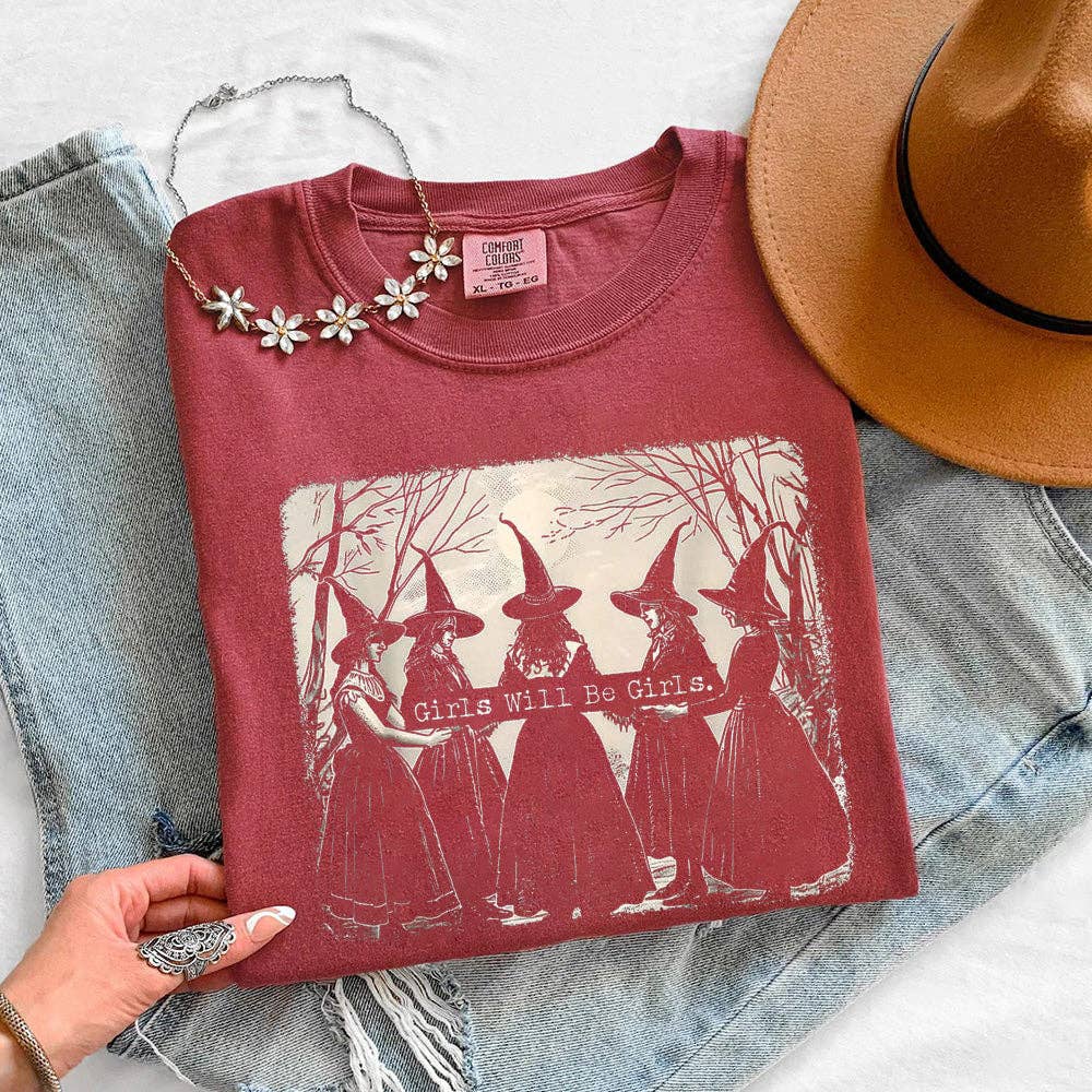 Girls Will Be Girls Comfort Colors T-Shirt - Halloween Tee