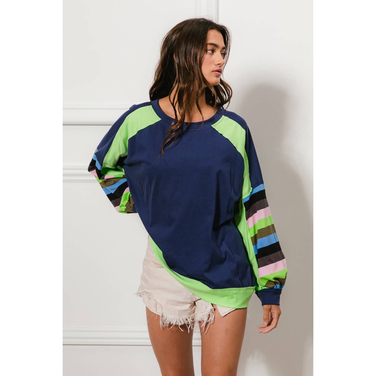 Colorblock Sweatshirt Top