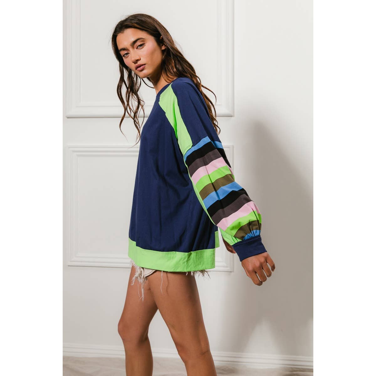 Colorblock Sweatshirt Top