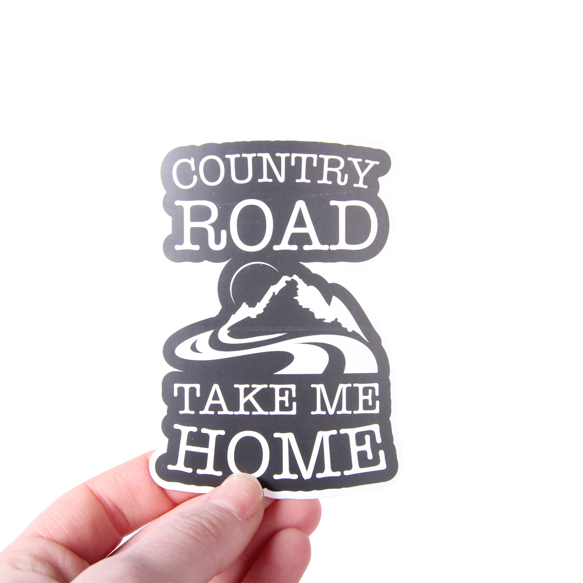 Country Roads Mountain Vinyl Sticker