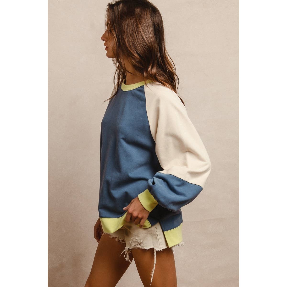 French Terry Color Block Top