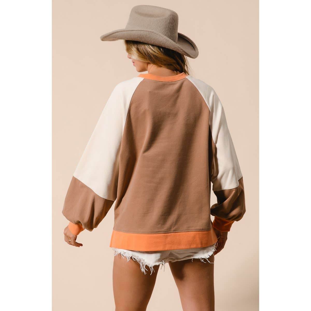 French Terry Color Block Top