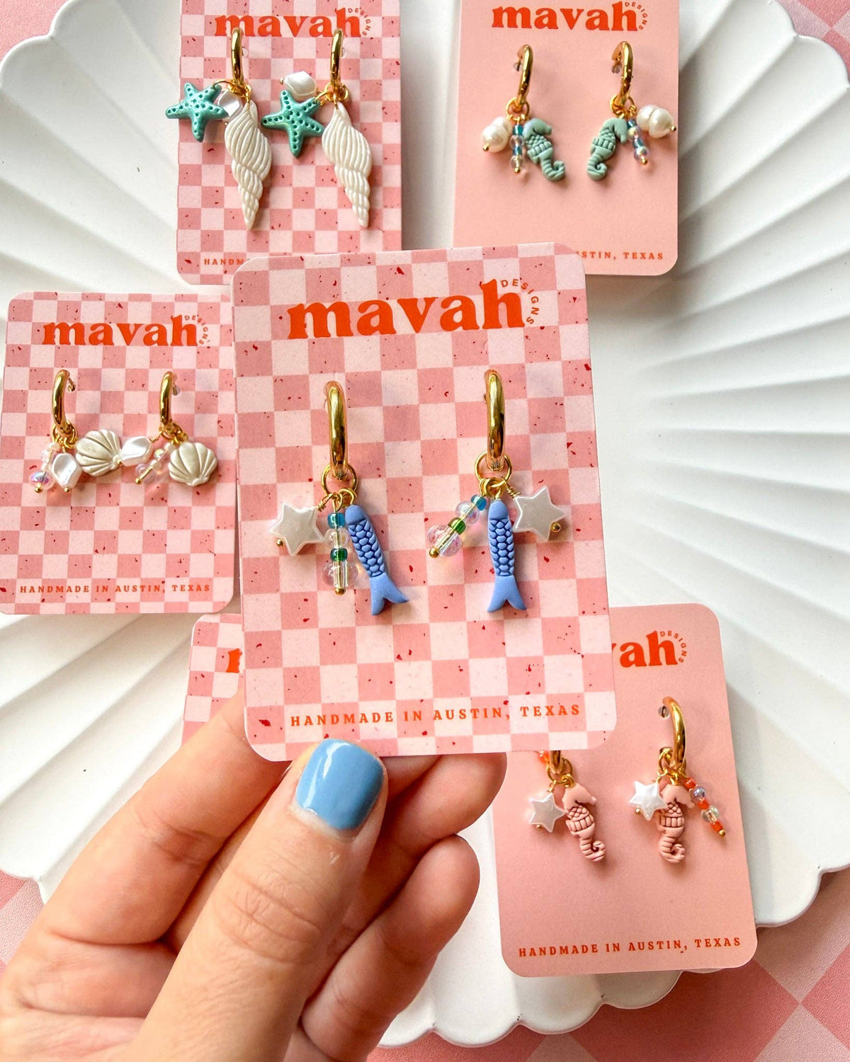 Summer Coastal Charm Hoops