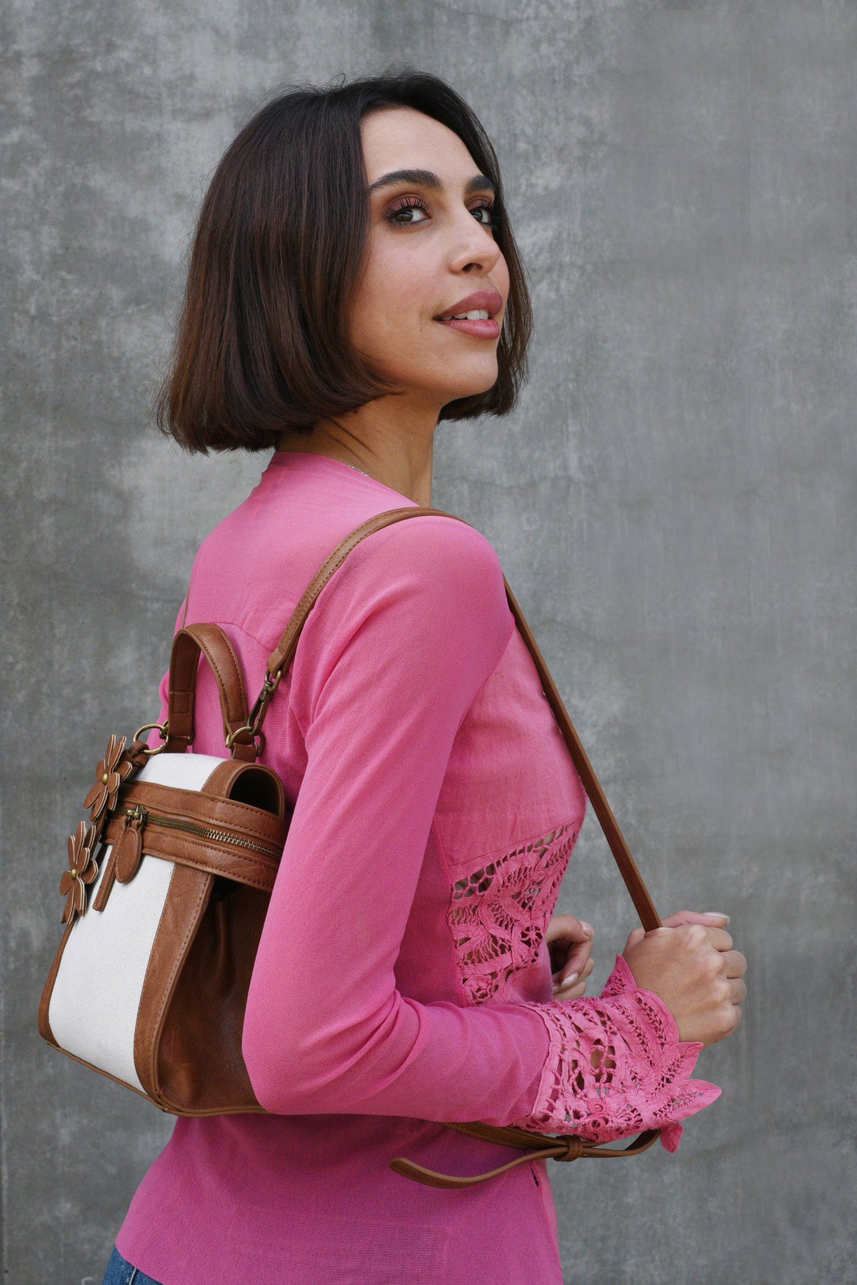 Emma Linen crossbody or backpack