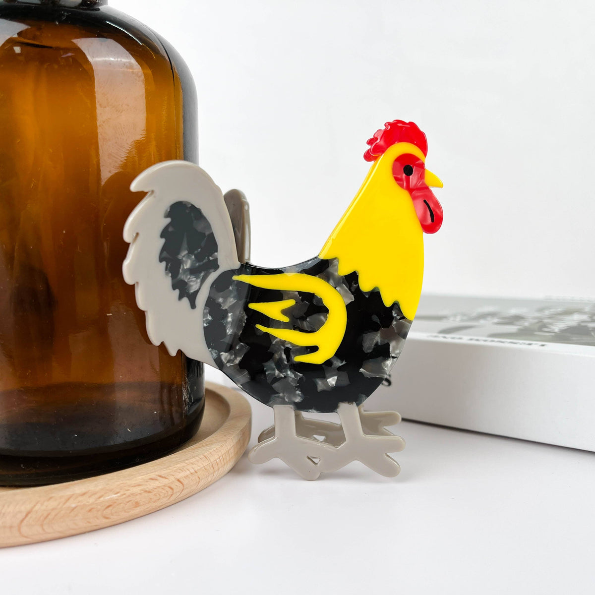 Rooster Claw Clips, Acetate Animal Hair Clip
