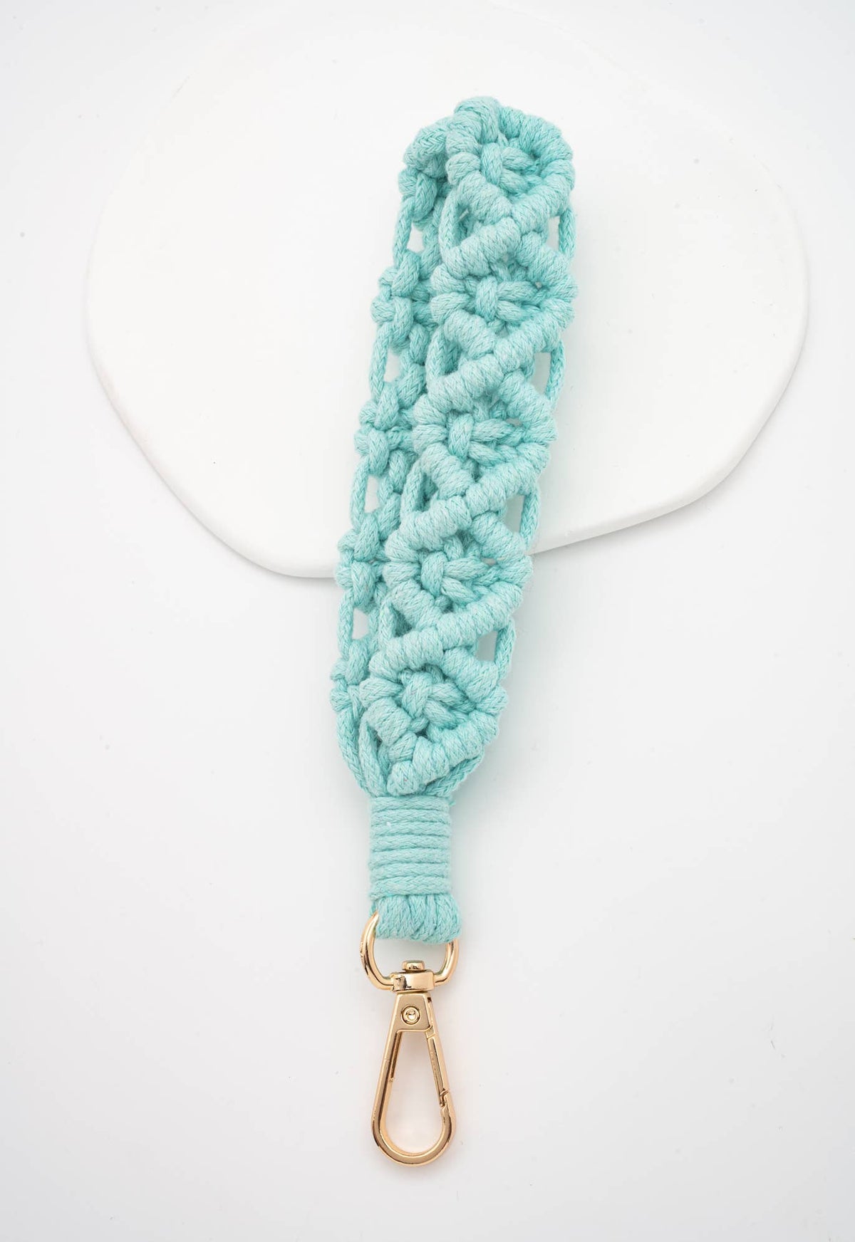 Fresh Mint Macramé Wrist Strap (Phone, Keys, Bag Accessorry)