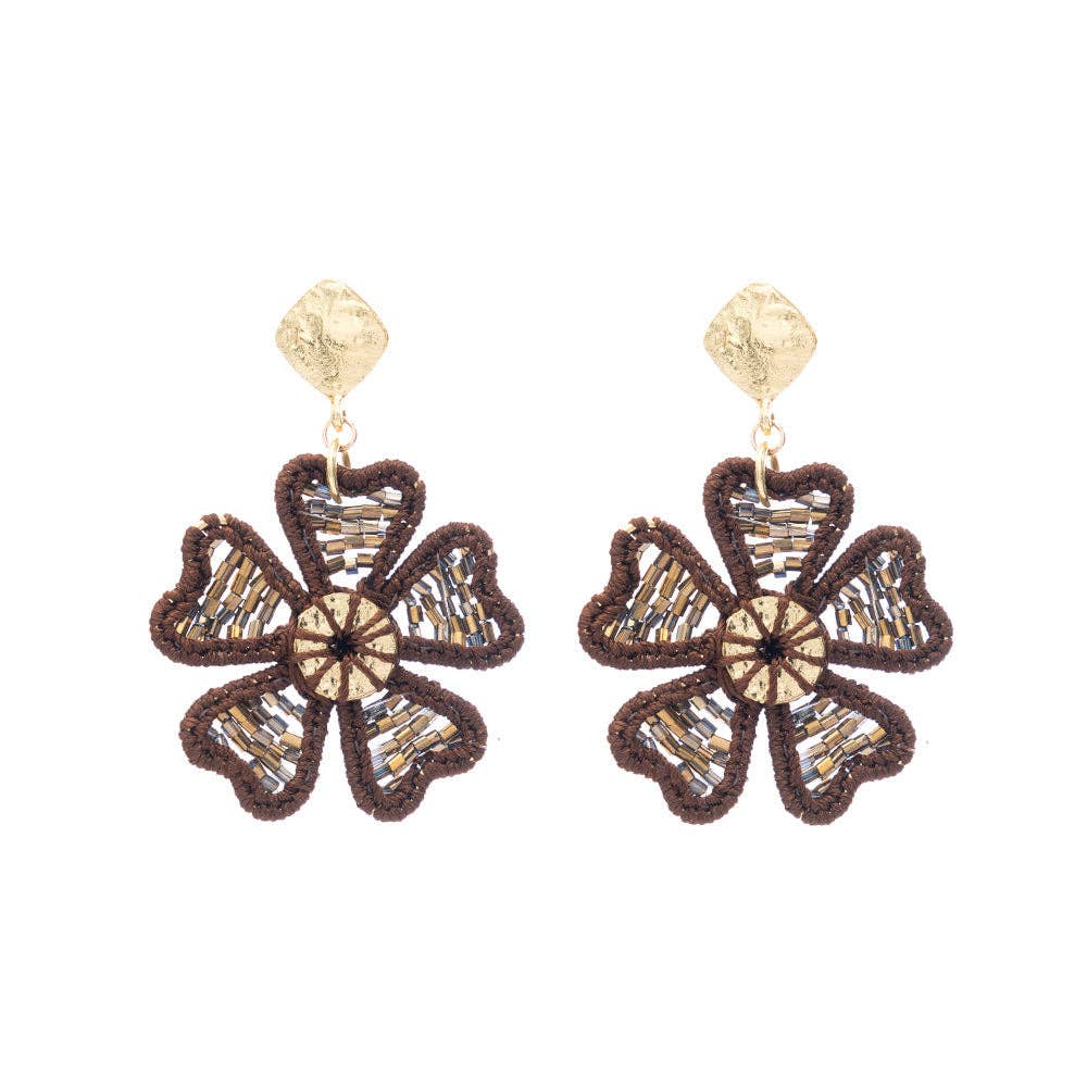 Petal & Thread Floral Earrings