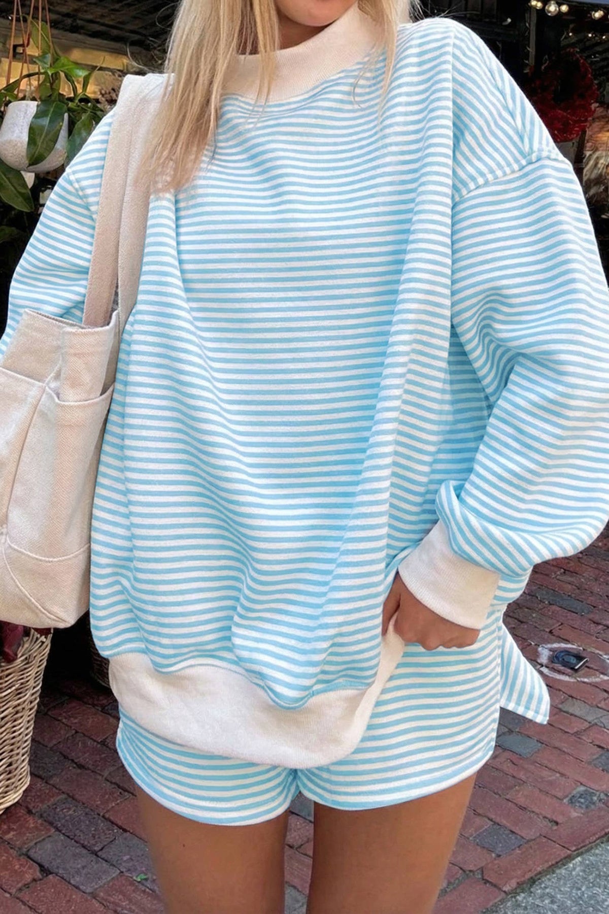 Oversize Mock Neck Set