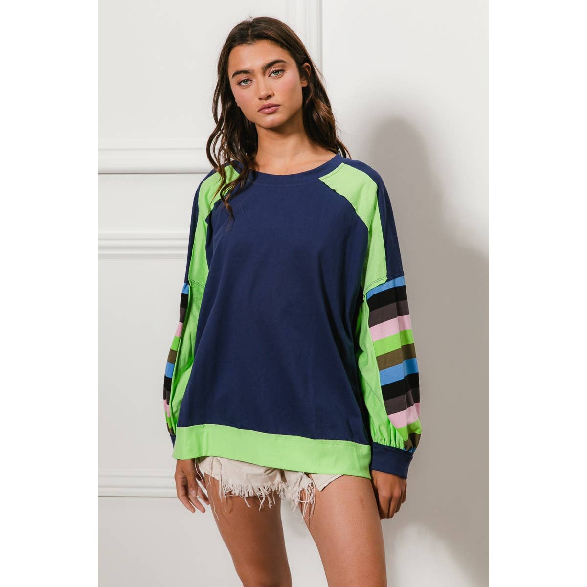 Colorblock Sweatshirt Top