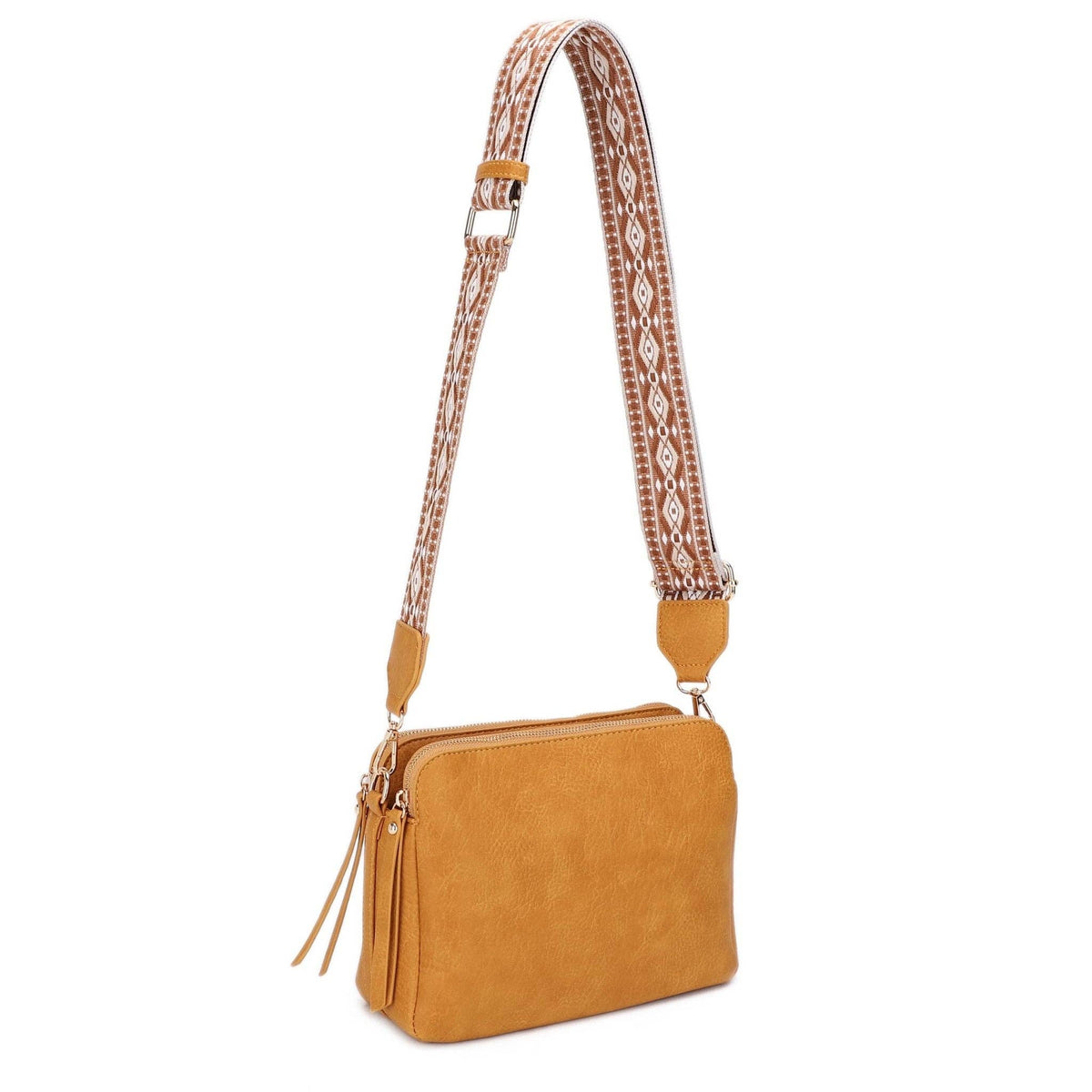 Mila Three-Compartment Crossbody Bag