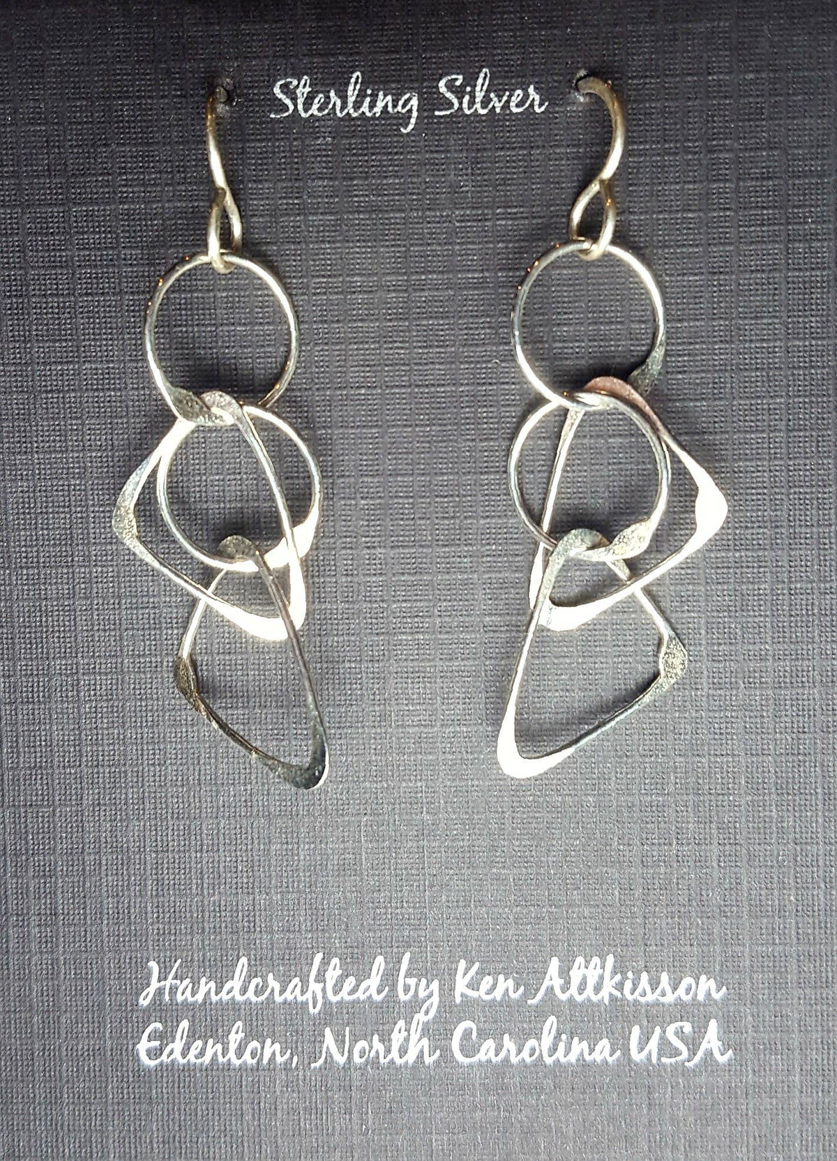 Sterling Silver Small Circles, Triangles