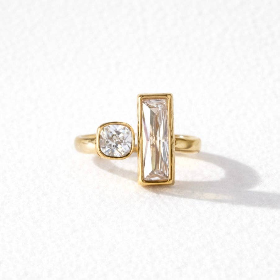 CZ Geometric Ring 